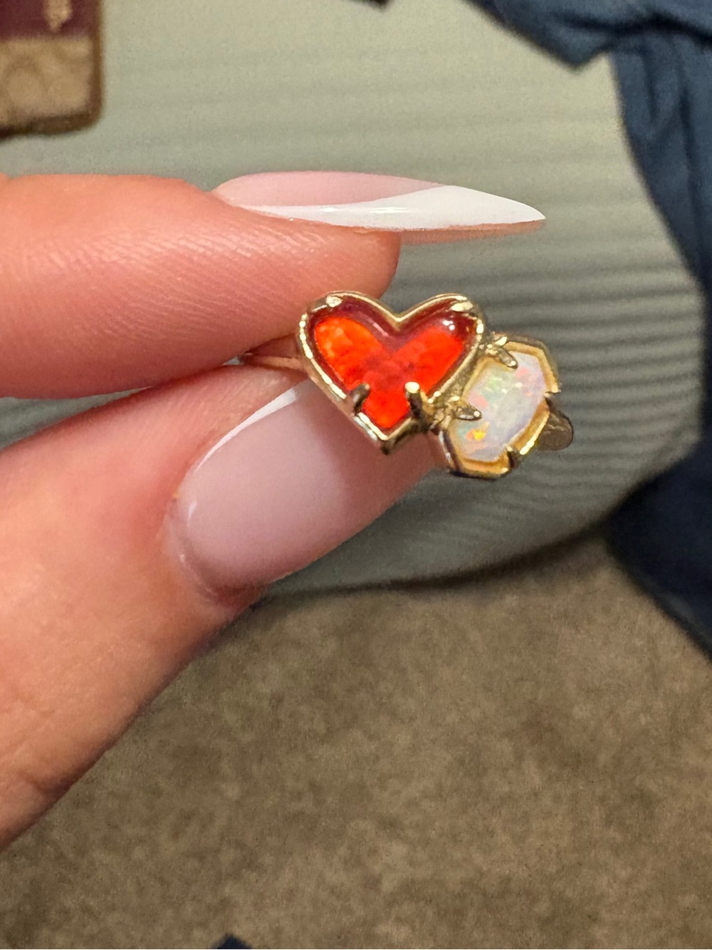 Kendra Scott size 9 ring with Red and White Accents - Women Jewelry
